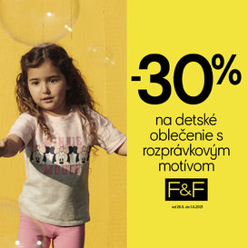 30 % na detské oblečenie s rozprávkovým motívom
