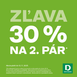  Zľava 30 % na druhý pár obuvi v Deichmanne! 