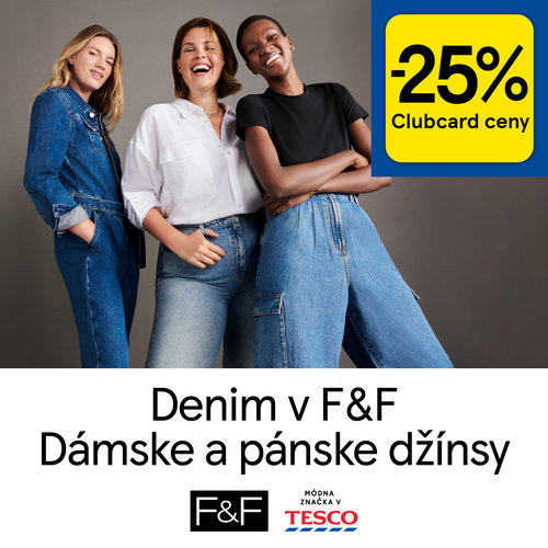 25 % zľavu na dámske a pánske džínsy